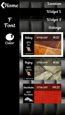 Play Leather Weather Clock Widget