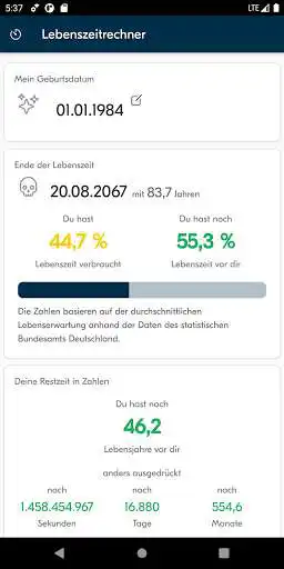 Play Lebenszeitrechner  and enjoy Lebenszeitrechner with UptoPlay