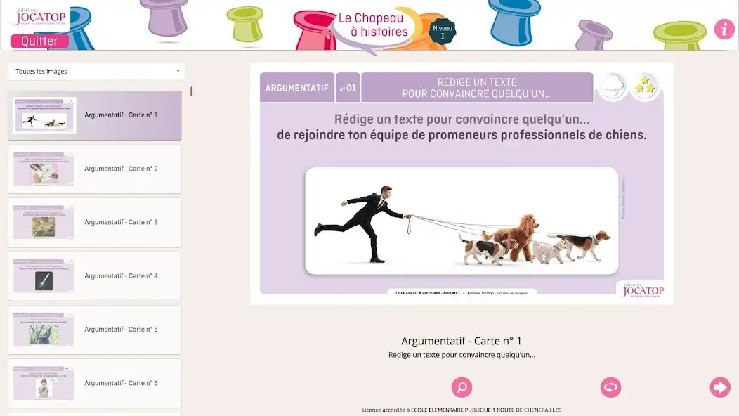 Play Le Chapeau à histoires - Niveau 1  and enjoy Le Chapeau à histoires - Niveau 1 with UptoPlay