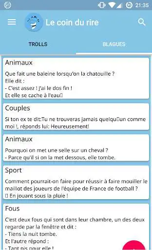 Play Le coin du rire - blagues as an online game online Le coin du rire - blagues with UptoPlay com.maville.lecoindurire Play Le coin du rire - blagues as an online game Le coin du rire - blagues with UptoPlay