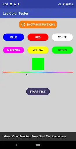 Play LED Color Tester as an online game LED Color Tester with UptoPlay