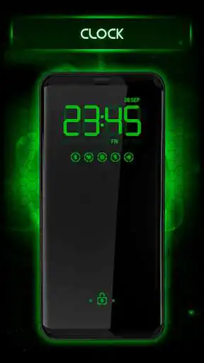 Play APK Led Green Theme - Art Fine Always On Display  and enjoy Led Green Theme - Art Fine Always On Display with UptoPlay store.artfine.alwayson.clock.led_green_theme