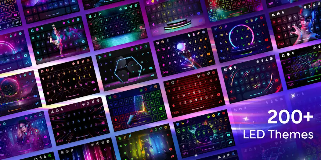 Play LED Keyboard  Neon RGB Themes  and enjoy LED Keyboard  Neon RGB Themes with UptoPlay