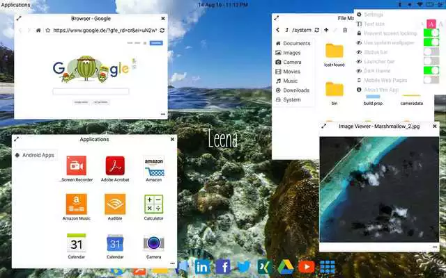 Play Leena Desktop UI (Multiwindow)