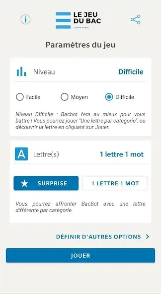 Play Le Jeu du Bac, comme avant ! as an online game Le Jeu du Bac, comme avant ! with UptoPlay