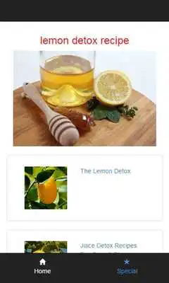 Play lemon detox recipe