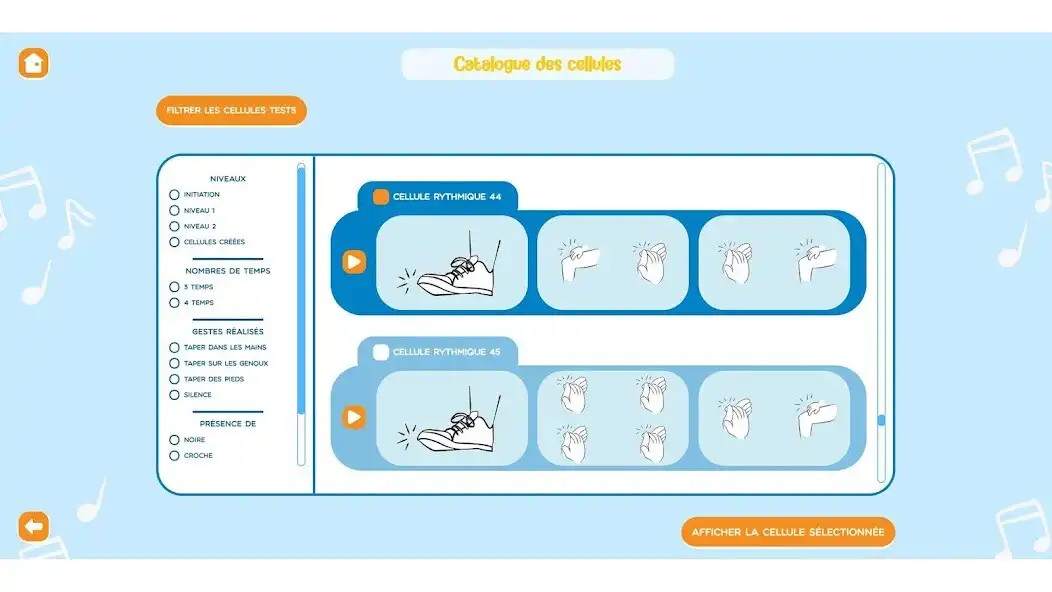 Play Les Cellules Rythmiques as an online game Les Cellules Rythmiques with UptoPlay