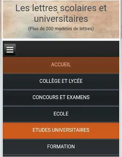 Play Les lettres  scolaires et universitaires as an online game Les lettres  scolaires et universitaires with UptoPlay