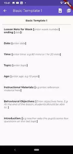 Play Lesson Notes Template as an online game Lesson Notes Template with UptoPlay