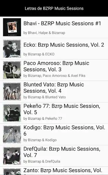 Play Letras de BZRP Music Sessions  and enjoy Letras de BZRP Music Sessions with UptoPlay