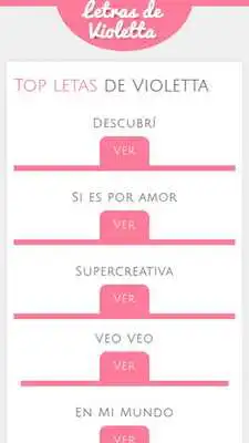 Play Letras de Violetta