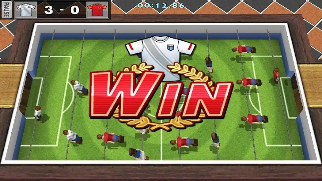 Play Lets Foosball - Table Football (Soccer) as an online game Lets Foosball - Table Football (Soccer) with UptoPlay