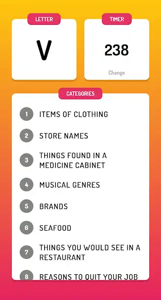 Play Lettergories - Category Game as an online game Lettergories - Category Game with UptoPlay