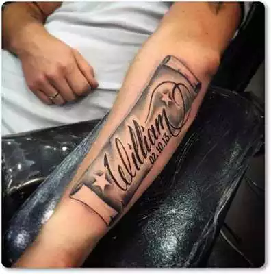 Play Lettering Name Tattoo Art Design