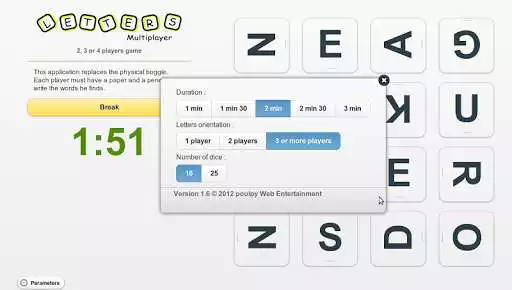 Play Letters multiplayer as an online game Letters multiplayer with UptoPlay