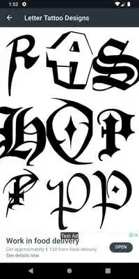 Play Letter Tattoo Designs