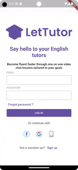 Play Lettutor: Easy to learn  and enjoy Lettutor: Easy to learn with UptoPlay