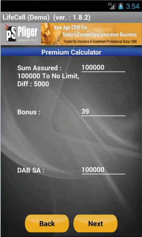 Play LIC PREMIUM CALCULATOR -PFIGER