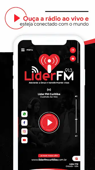 Play LIDER FM CURITIBA 91.3  and enjoy LIDER FM CURITIBA 91.3 with UptoPlay