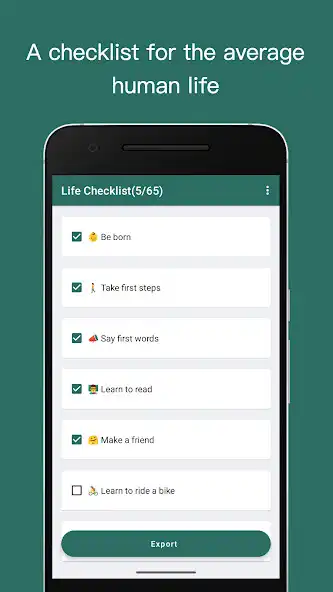 Play Life Checklist  and enjoy Life Checklist with UptoPlay