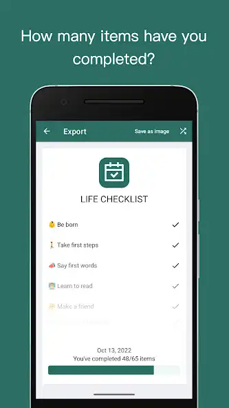 Play Life Checklist as an online game Life Checklist with UptoPlay