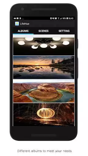 Play APK LifeHue - for Philips Hue Lights  and enjoy LifeHue - for Philips Hue Lights with UptoPlay com.lespl.lifehueapp<br><br>Key Features:<br>- Includes 24 preset static and dynamic light modes<br>- Saves the last used light settings<br>- Easy to use interface to customize your Hue Lights<br>- Control the brightness of your Hue Lights in all your scenes</div><br><br><br><a title= 