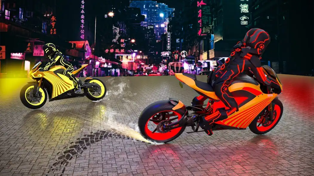 Play Light Bike Stunts Games 3D as an online game Light Bike Stunts Games 3D with UptoPlay
