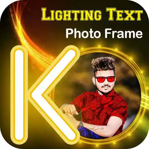 Free play online Lighting Text Photo Frame APK