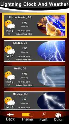 Play Lightning Clock And Weather