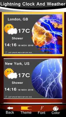 Play Lightning Clock And Weather