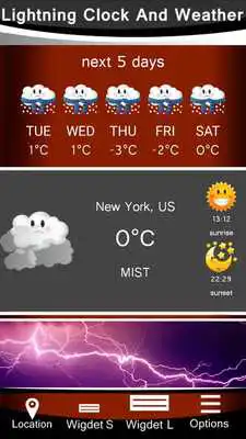 Play Lightning Clock And Weather