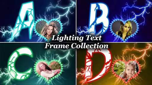 Play Lightning Text Photo Frame as an online game Lightning Text Photo Frame with UptoPlay