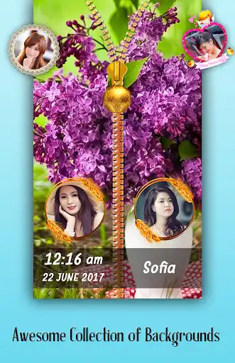 Play Lilac Zipper Lock Screen  and enjoy Lilac Zipper Lock Screen with UptoPlay