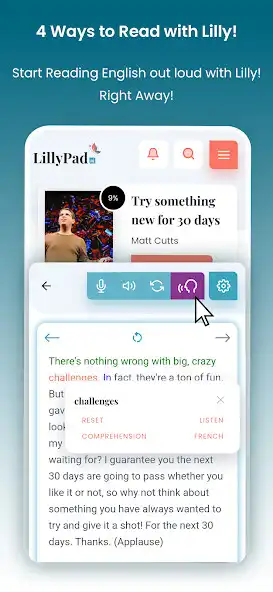 Play LillyPad - Learn English as an online game LillyPad - Learn English with UptoPlay