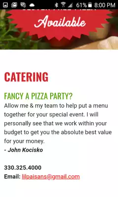 Play Lil Paisans Pizzeria