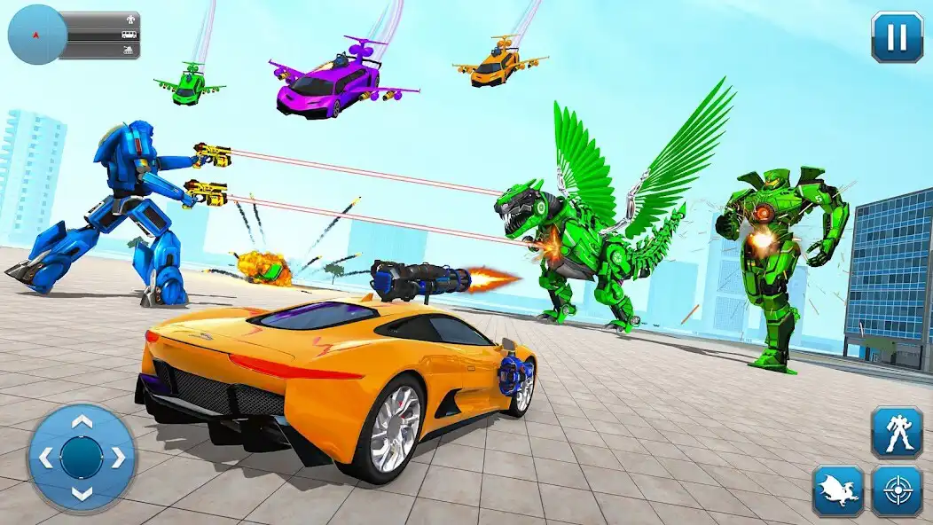 Play Limo Dino Car Robot Game as an online game Limo Dino Car Robot Game with UptoPlay