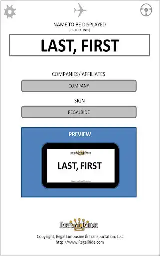Play LimoTab - Airport Greeter Sign  and enjoy LimoTab - Airport Greeter Sign with UptoPlay