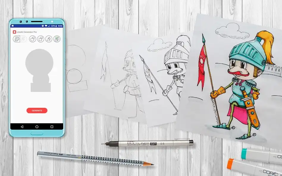 Play LineArt Generator Pro - ideas for drawing  and enjoy LineArt Generator Pro - ideas for drawing with UptoPlay