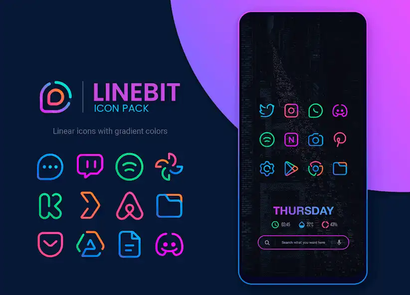 Play Linebit - Icon Pack  and enjoy Linebit - Icon Pack with UptoPlay