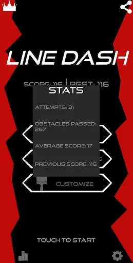 Play Line Dash: The Most Addictive Arcade Game as an online game Line Dash: The Most Addictive Arcade Game with UptoPlay