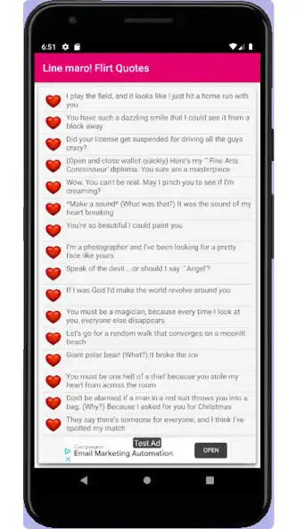 Play Line maro - Flirt Quotes  and enjoy Line maro - Flirt Quotes with UptoPlay