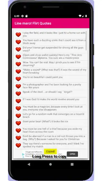 Play Line maro - Flirt Quotes as an online game Line maro - Flirt Quotes with UptoPlay