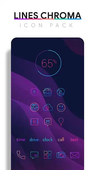 Play Lines Chroma - Icon Pack  and enjoy Lines Chroma - Icon Pack with UptoPlay