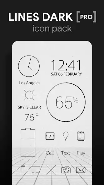 Play Lines Dark Pro - Icon Pack  and enjoy Lines Dark Pro - Icon Pack with UptoPlay