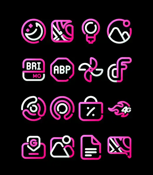 Play Lines Pink - Icon Pack  and enjoy Lines Pink - Icon Pack with UptoPlay
