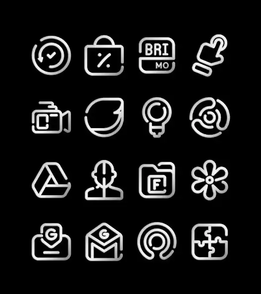 Play Lines Silver - icon Pack  and enjoy Lines Silver - icon Pack with UptoPlay