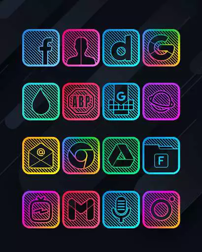 Play Lines Square - Neon icon Pack as an online game Lines Square - Neon icon Pack with UptoPlay