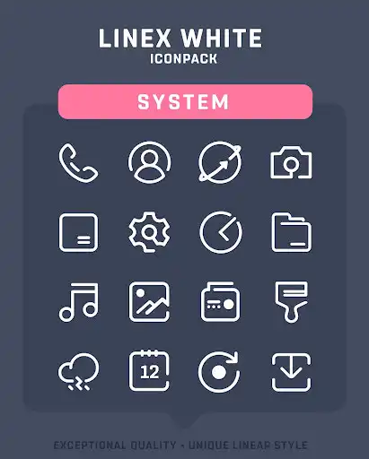 Play LineX White Icon Pack  and enjoy LineX White Icon Pack with UptoPlay