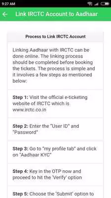 Play Link Your Aadhaar Card to EPF/Mutual/IRCTC/GAS