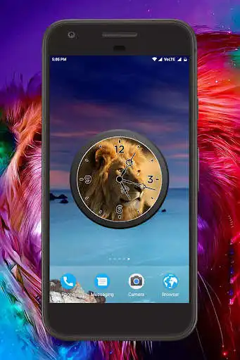 Play Lion Clock Live Wallpaper as an online game Lion Clock Live Wallpaper with UptoPlay